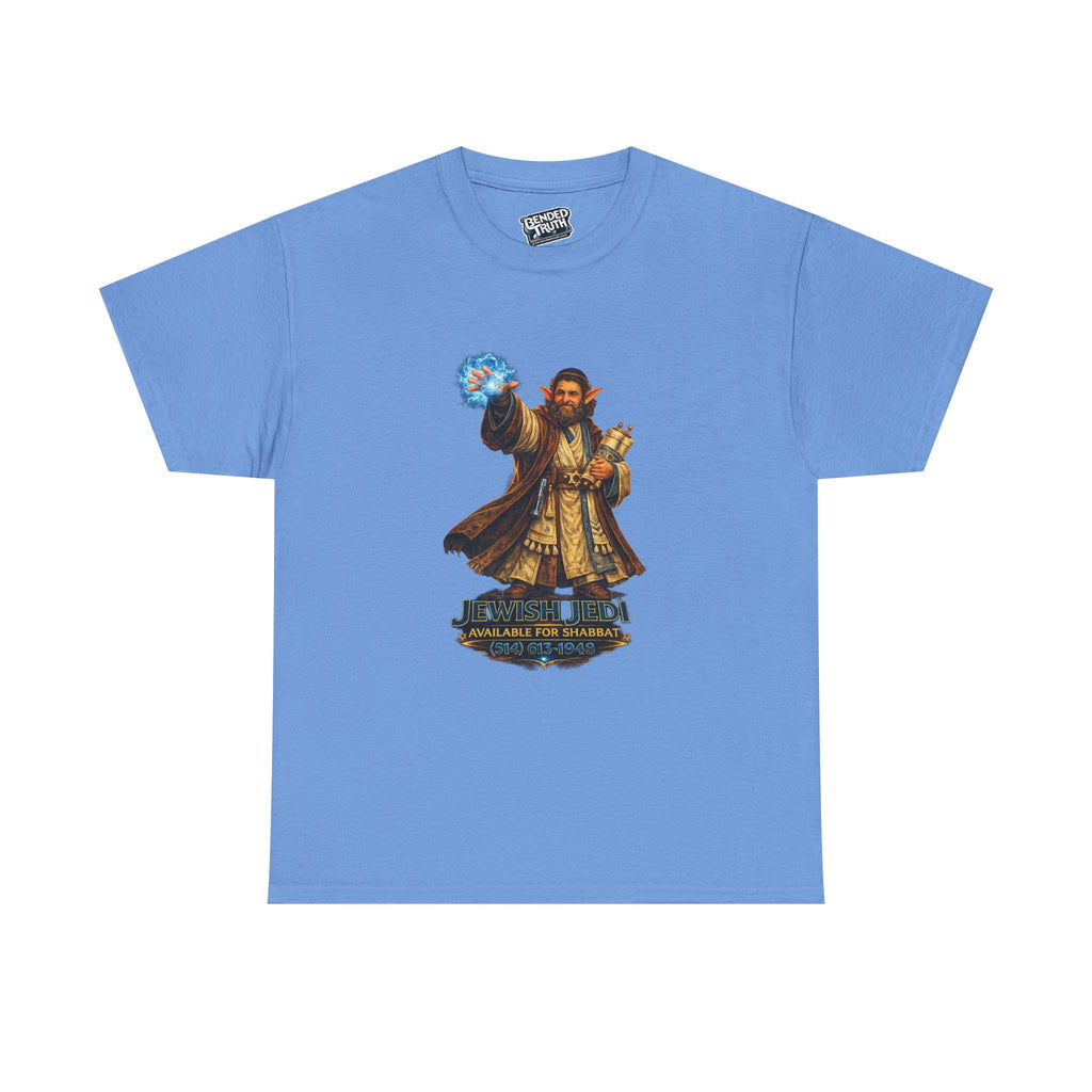 Jewish Jedi Shabbat humor graphic t-shirt front design