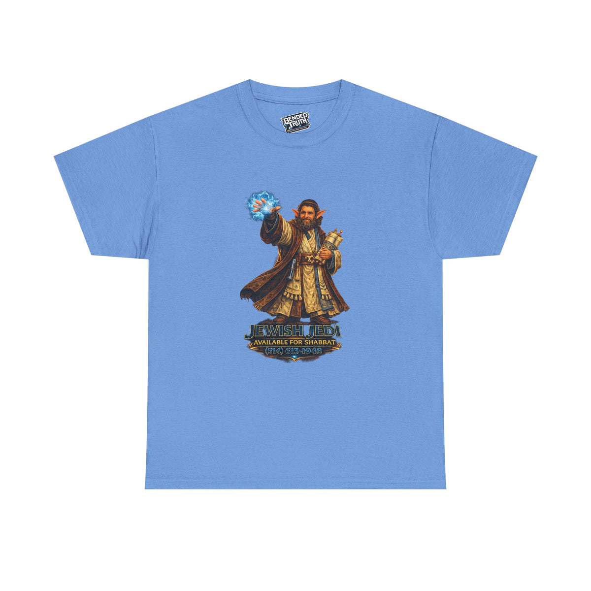 Jewish Jedi Shabbat humor graphic t-shirt front design